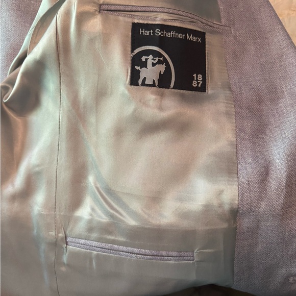 Hart Schaffner Marx Gorgeous lavender linen dinner jacket sport jacket blazer - Picture 3 of 8